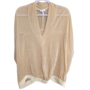 Escada Sport Top Size Large Lightweight Velvet Champagne shirt